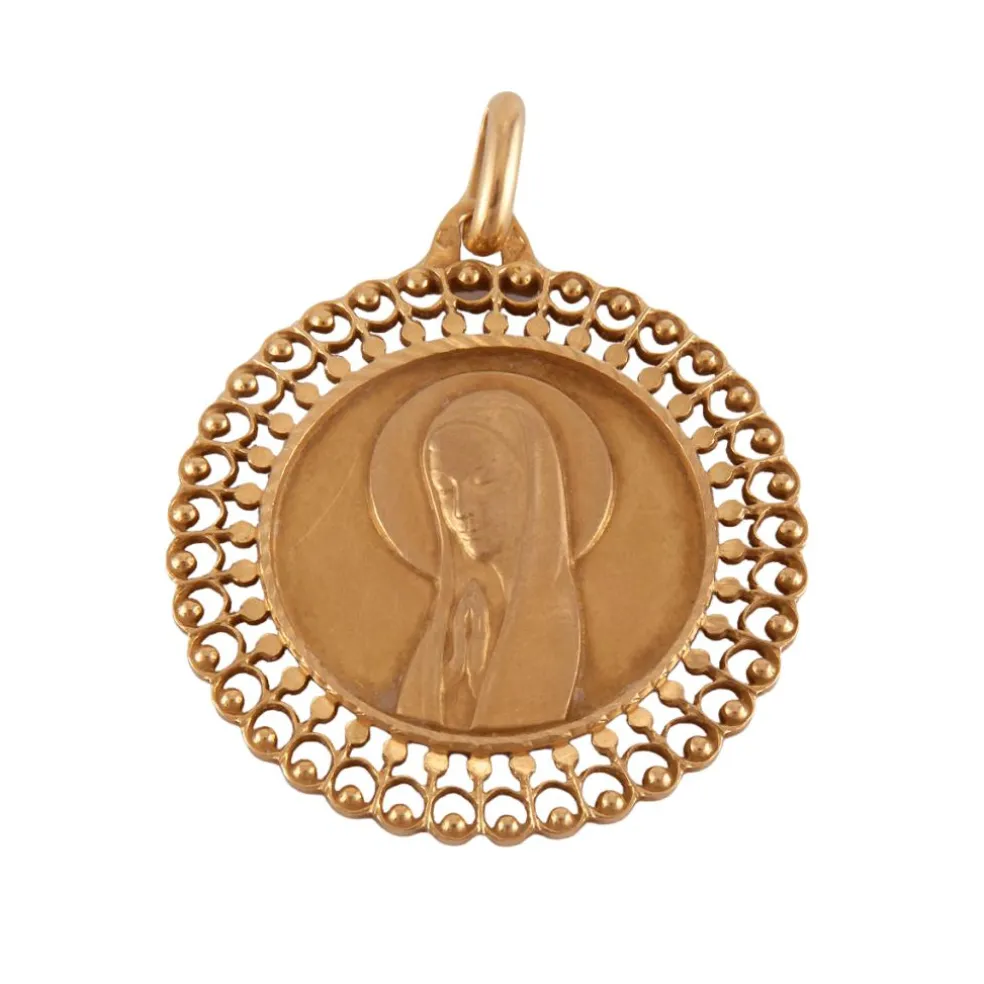 Médaille Vierge entourage rayonnant