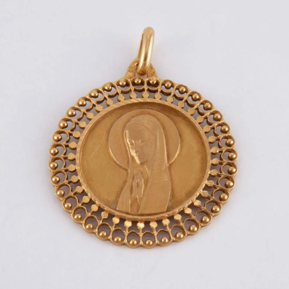 Médaille Vierge entourage rayonnant