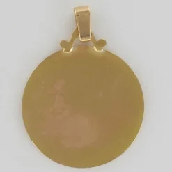Médaille Vierge Marie auréolée en or jaune et or rose