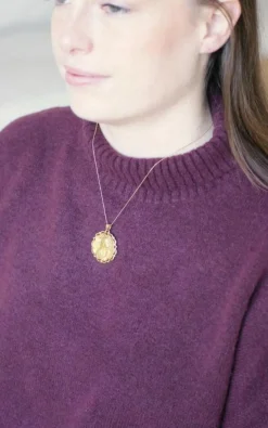 Médaille Vierge Marie Damants Or Jaune