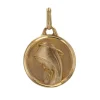 Médaille Vierge Marie or jaune signée Augis