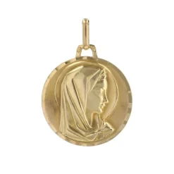 Médaille Vierge Marie or jaune