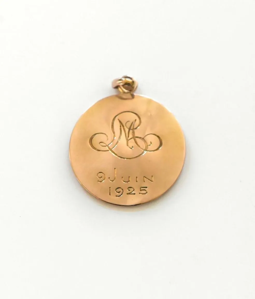 Médaille Vierge Marie Or Rose