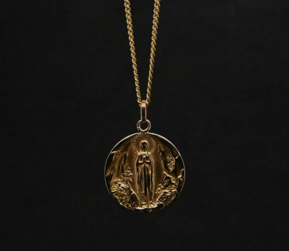 Médaille Vierge Marie Or Rose