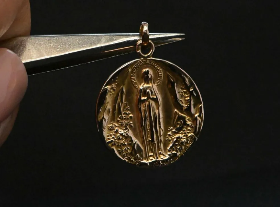 Médaille Vierge Marie Or Rose