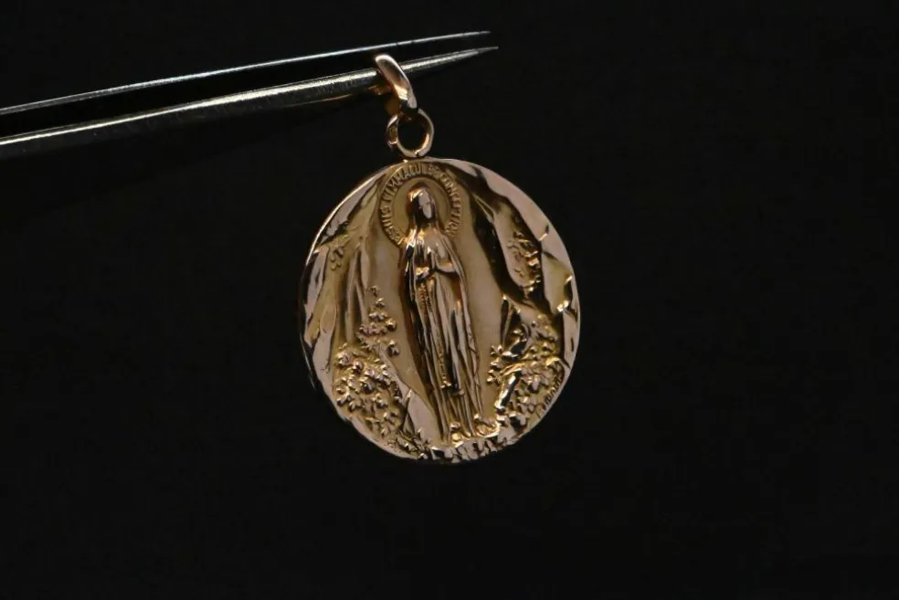 Médaille Vierge Marie Or Rose
