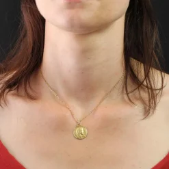 Médaille Vierge Marie signée Contaux