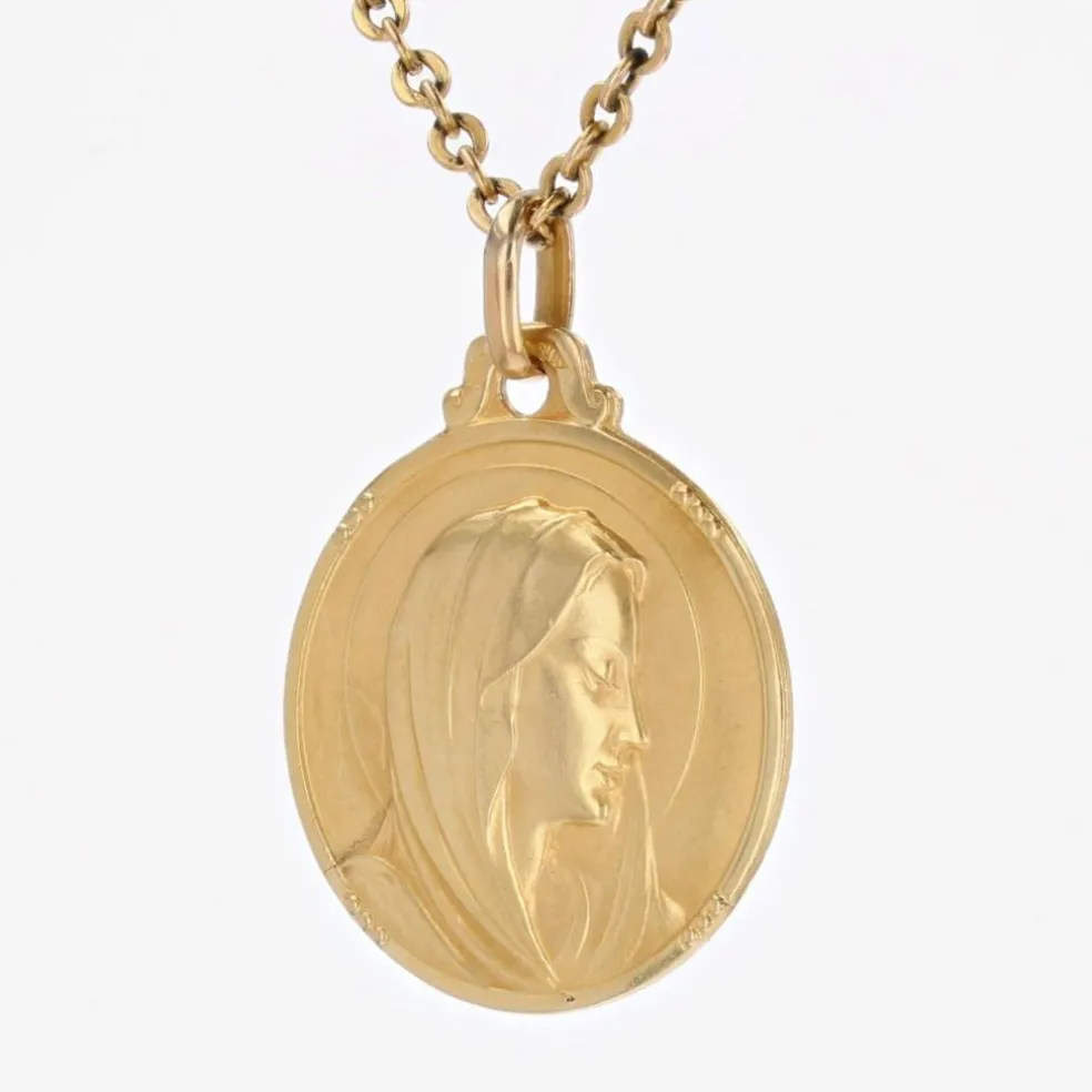 Médaille Vierge Marie signée Contaux