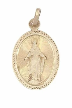 Médaille vierge miraculeuse napoléon III or jaune