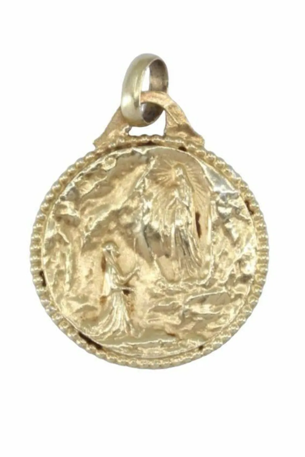 Médaille Vierge or et émail