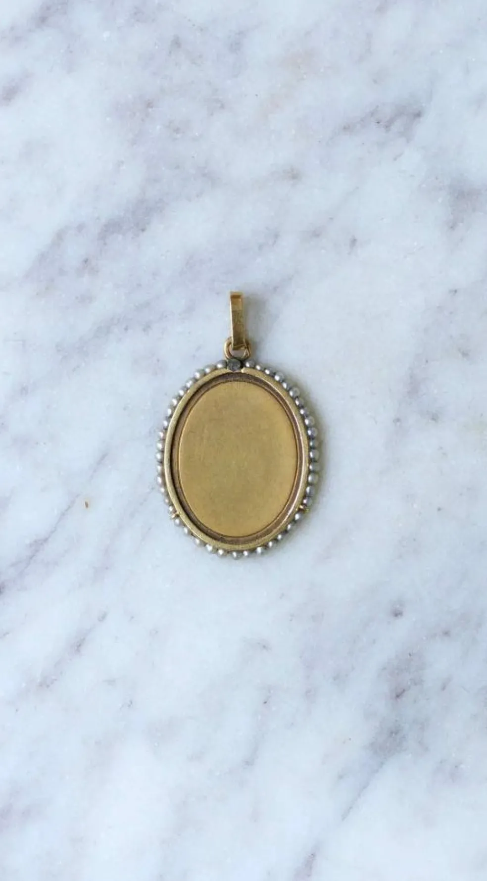 Médaille Vierge or et perles fines