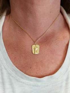 Médaille vierge or jaune
