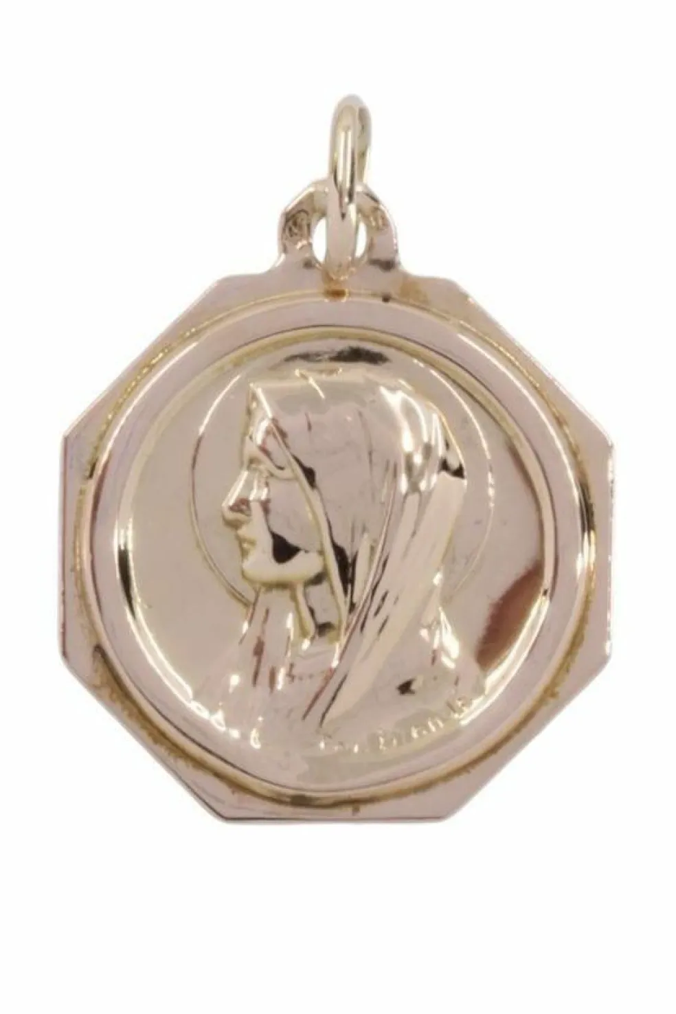 Médaille Vierge or jaune signée P.BRANDT