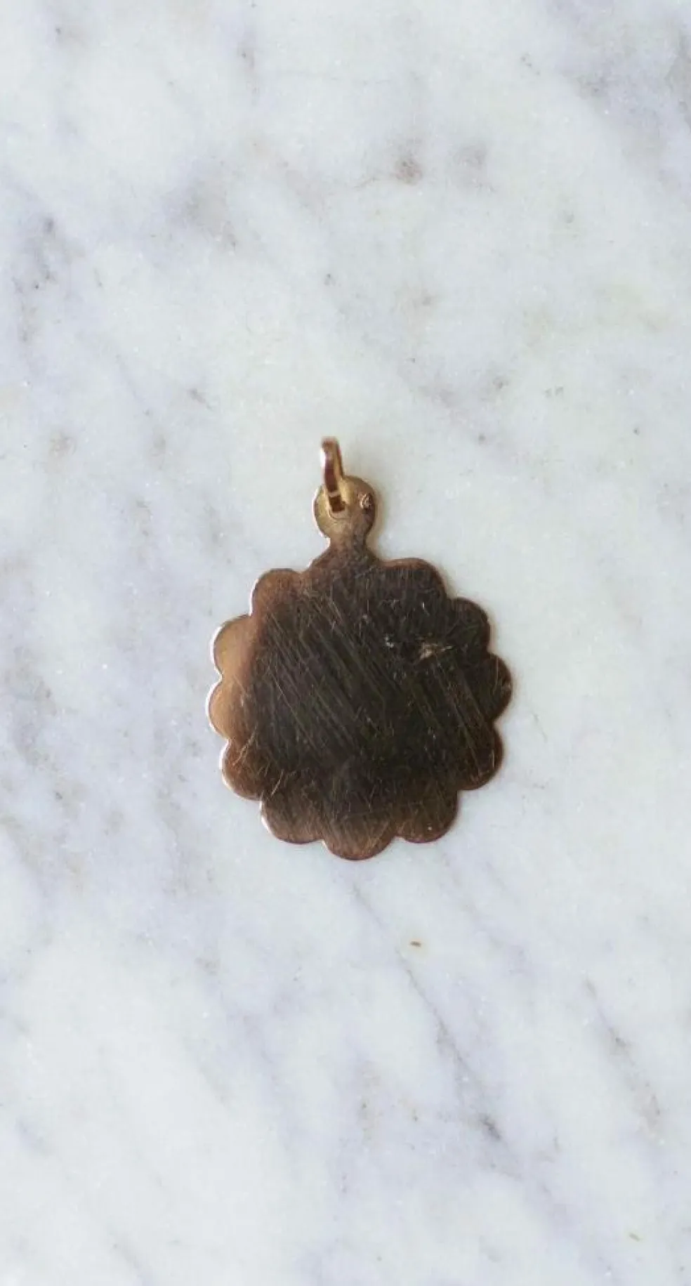 Médaille Vierge or rose