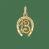 Médaille vintage 13 porte bonheur or jaune