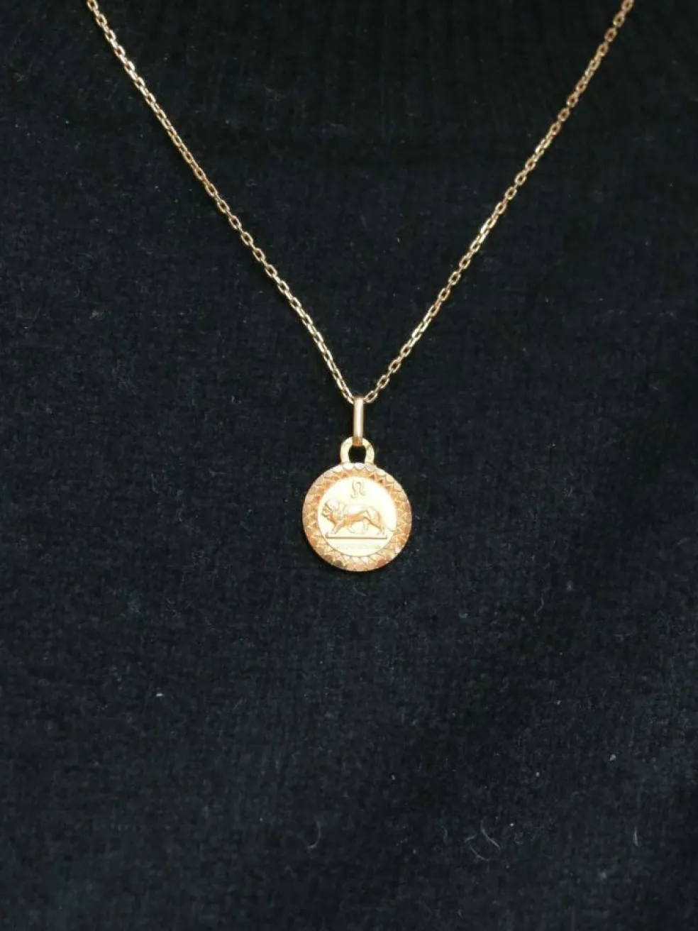 Médaille Zodiaque Augis Or jaune signe du Lion