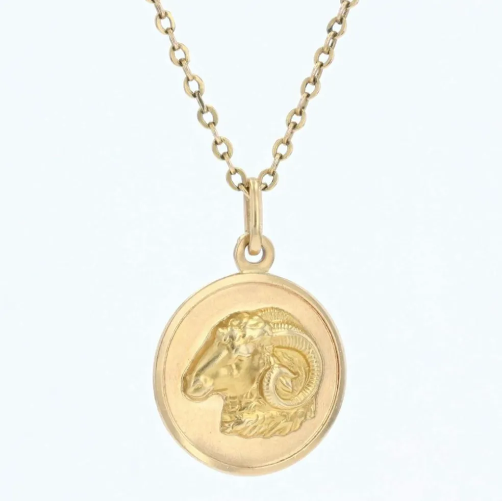 Médaille Zodiaque Bélier or jaune