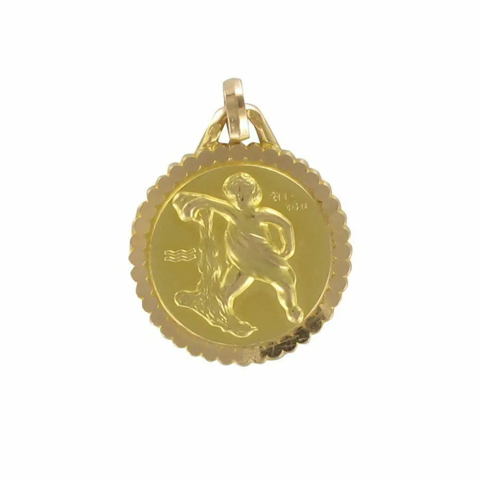 Médaille Zodiaque signe astrologique verseau
