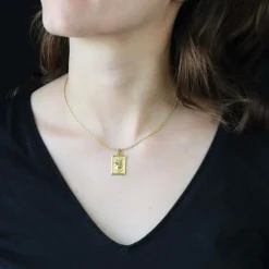 Médaille Zodiaque Taureau or jaune