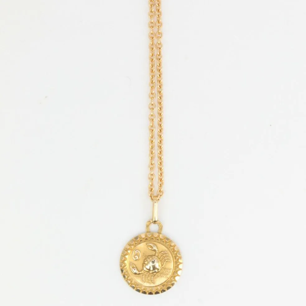 Médaille Zodiaque vintage en or jaune