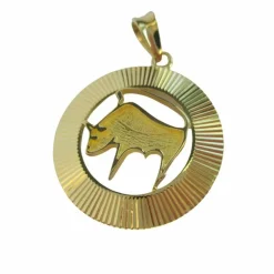 Médaille Zodiaque vintage Taureau or