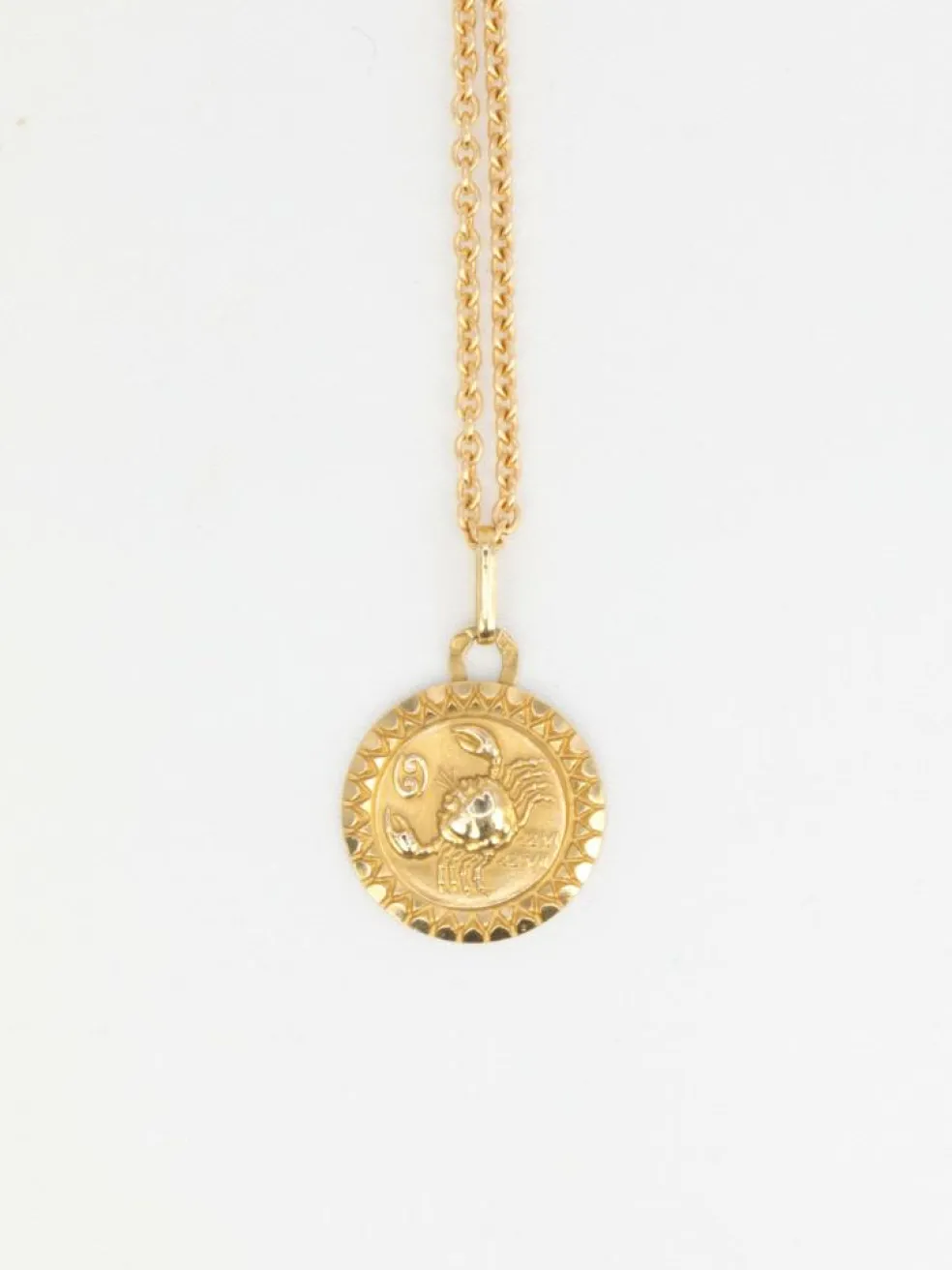 Médaille Zodiaque vintage en or jaune