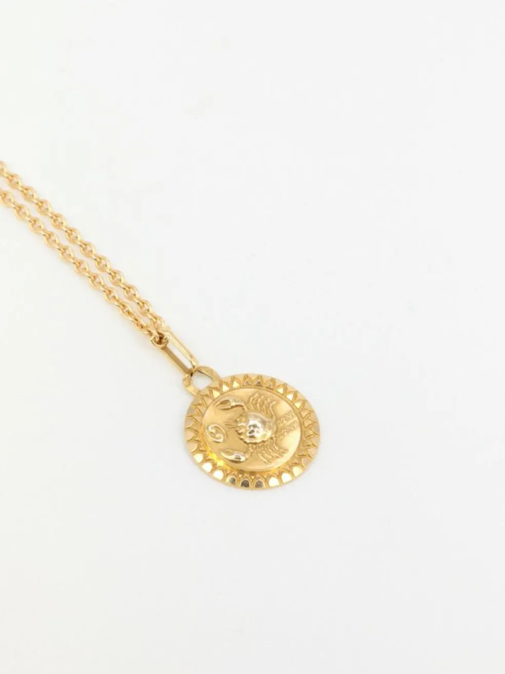 Médaille Zodiaque vintage en or jaune