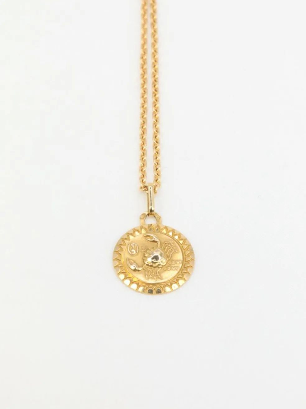 Médaille Zodiaque vintage en or jaune