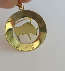 Médaille Zodiaque vintage Taureau or