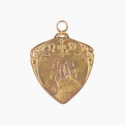 Médaille-Pendentif Art Nouveau en or jaune