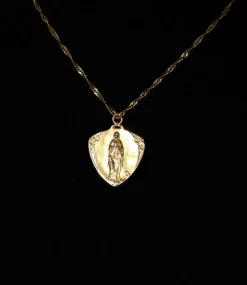 Médaille-Pendentif Art Nouveau en or jaune