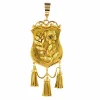 Médaillon ancien écu et décors floraux