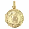 Médaillon ancien en or jaune ciselé