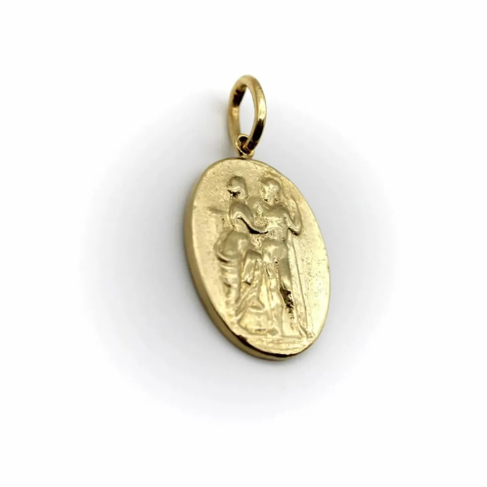 Médaillon de Vénus et Mars de renaissance classique de signature d'or