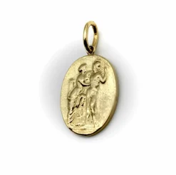 Médaillon de Vénus et Mars de renaissance classique de signature d'or