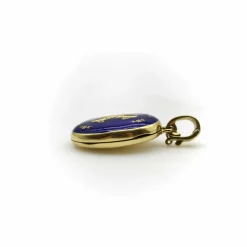 Médaillon en émail guilloché diamant doré Fabergé
