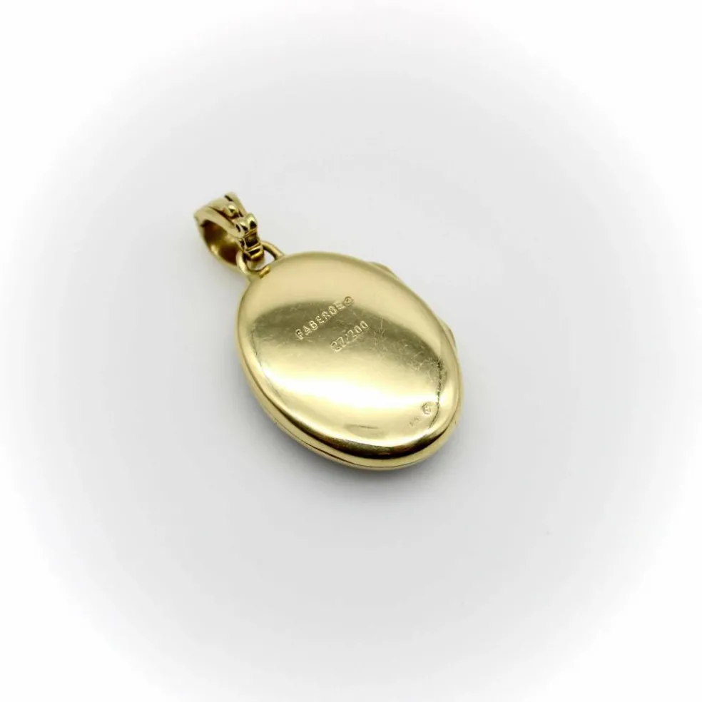 Médaillon en émail guilloché diamant doré Fabergé