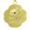 Médaillon en or serti de diamants