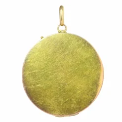 Médaillon or jaune, diamants