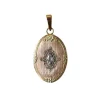 Médaillon ouvrant navette diamant taille rose