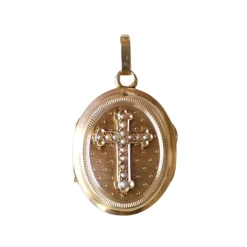 Médaillon ouvrant Or jaune et Perles