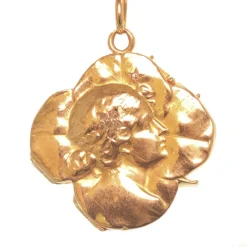 Médaillon porte-bonheur Art Nouveau Diamants