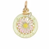 Medaille vintage Je t’aime or jaune émail