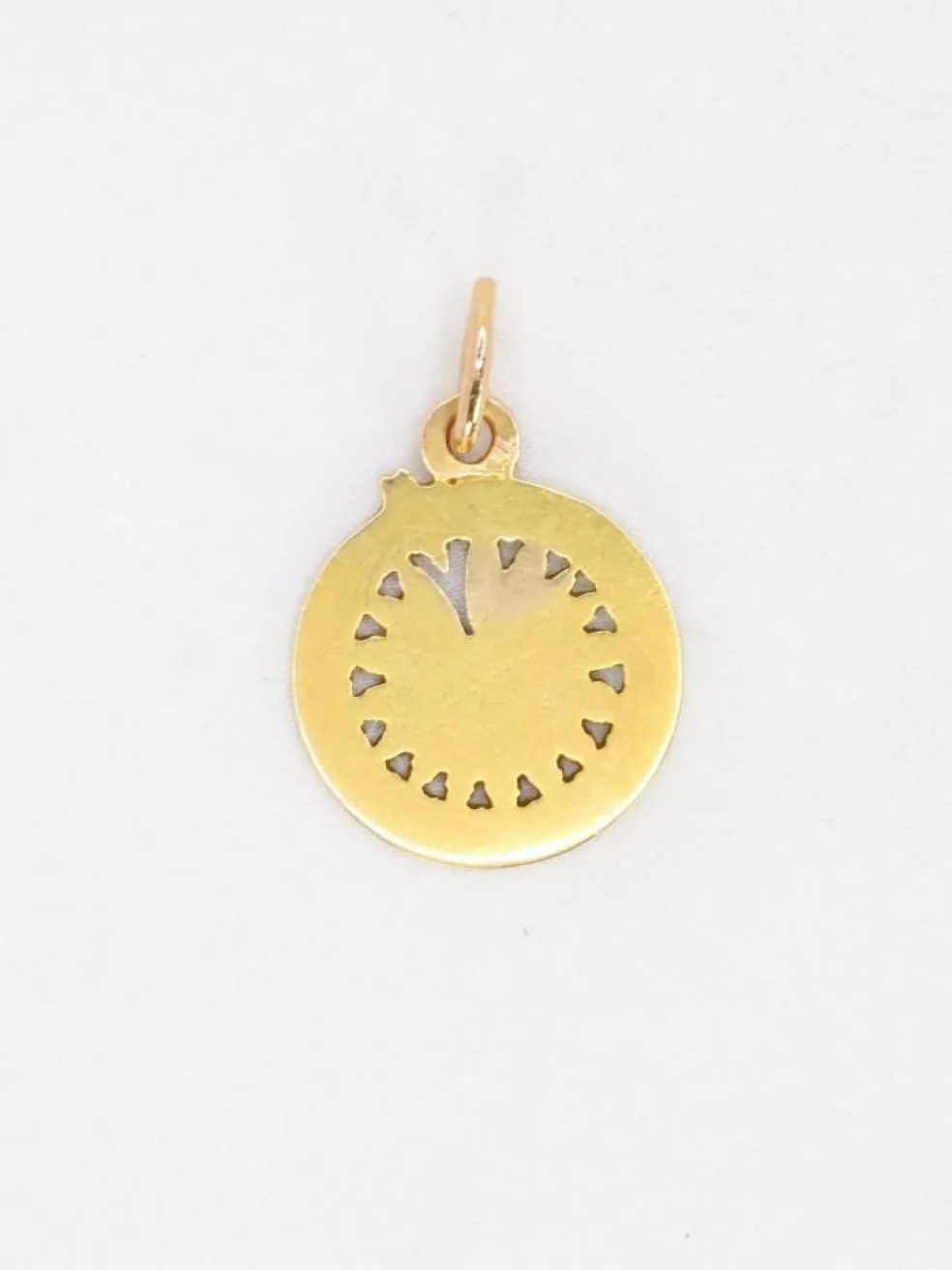 Medaille vintage Je t’aime or jaune émail