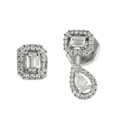MESSIKA- Boucle d'oreilles " My Twin 1+2" en or gris et diamants