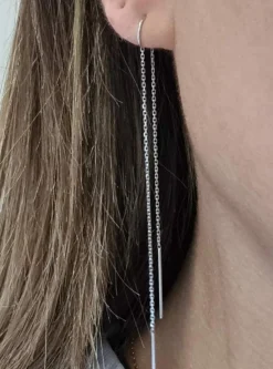 Mono boucle d'oreille en Or blanc