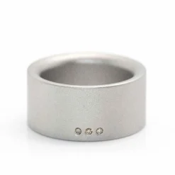 NIESSING - Bague en Acier et Diamants