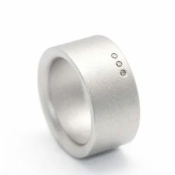 NIESSING - Bague en Acier et Diamants