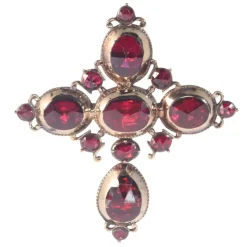 Or, grenats Croix Badine