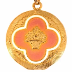 Or, Médaillon émaillé